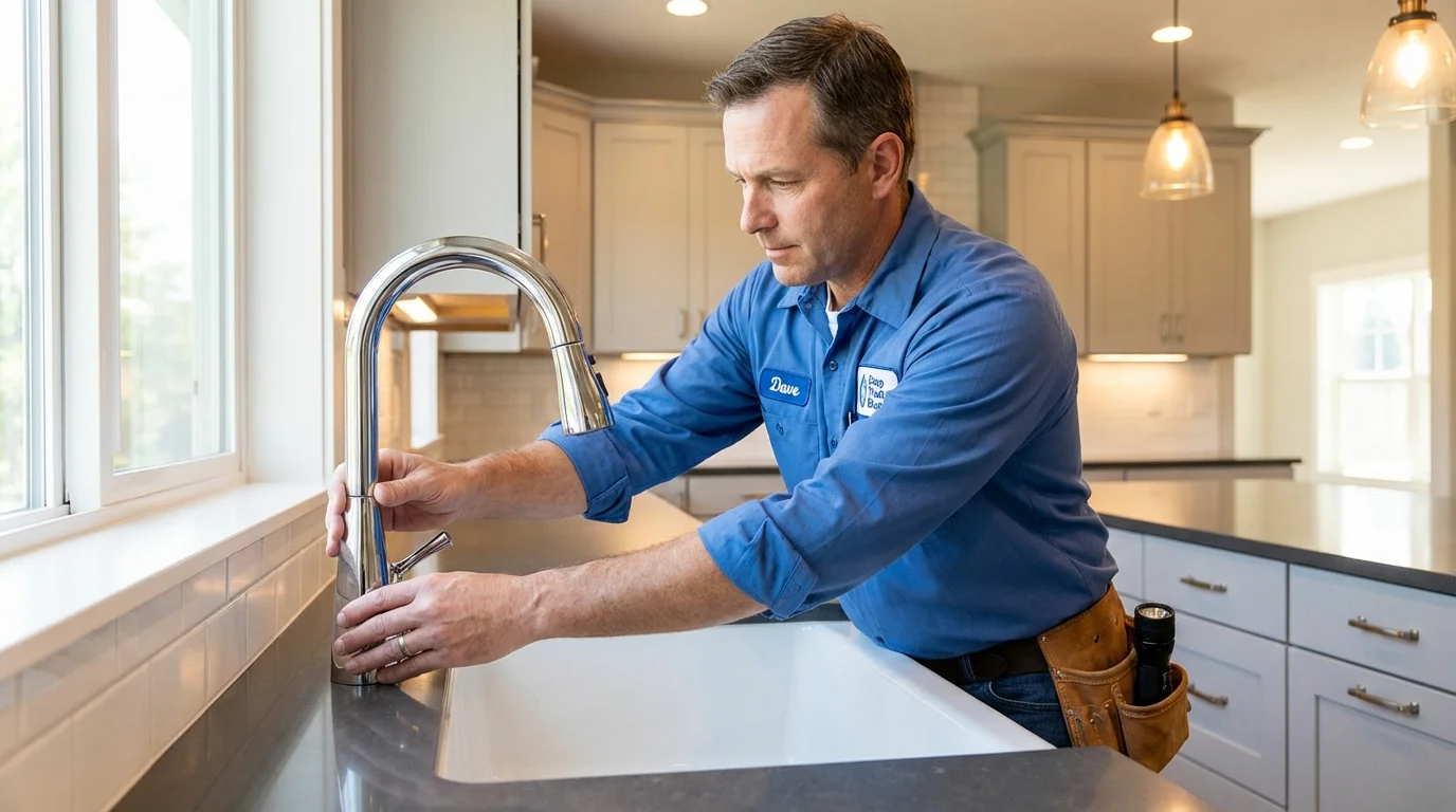 Kitchen faucet installation by Johns Plumbing LLC in Ponca City